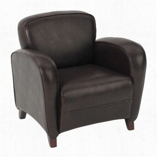 Osp Designs Sl2371ec9 Eco Leather Embrace Club Chair In Mocha