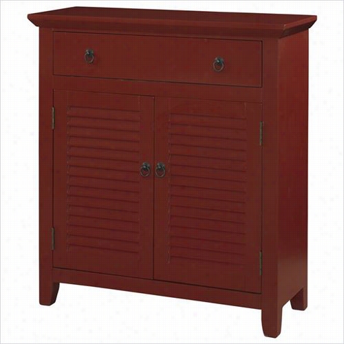 Powe Ll Furniture 163-933 Shutter Cnsole Table In Red