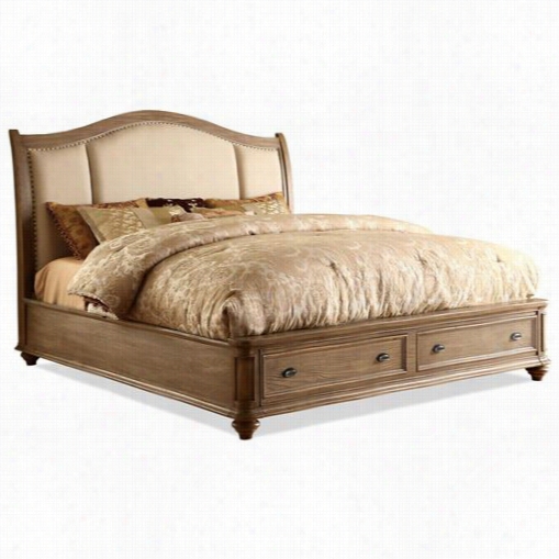 Riverside 32486-32487-32482 Coventry Queen Sleigh Bed With Upholstered Headboard And Array Footboard