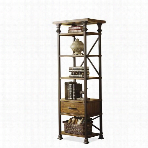 Riverside 5617-5618 Lennox Street Etagere In Landmark Worn Oak