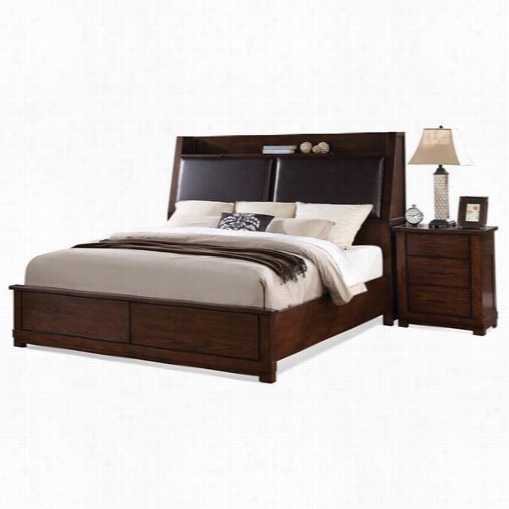Riverside 71876-71871-71873 Arrondelle Queen Bed With Canted Upholstered Headbord