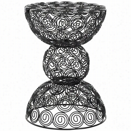 Safavieh Fox4508a Leila Iron Wire Stool In Black Epoxy