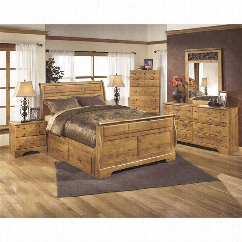 Signature Intention By Ashley B219-63-b219-665-b219-92-b219-92 Bitttersweet Queen  Sleeigh Bed With Two Nightstands