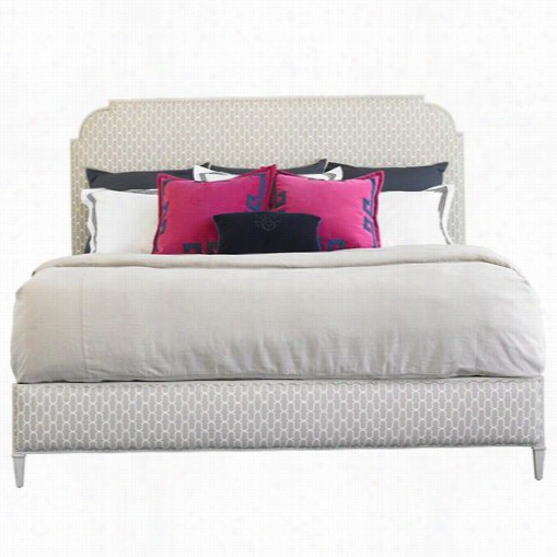 Stanle Furniture 302-53-47 Charle Ston Regency Knig Peninsula Upholstered Bed In Gay Lknen