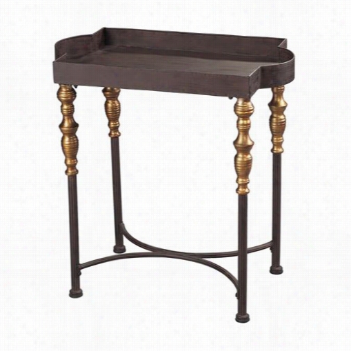 Sterling Industries 51-10143 Dudley Small Acent Table In Dark Bronze / Gold