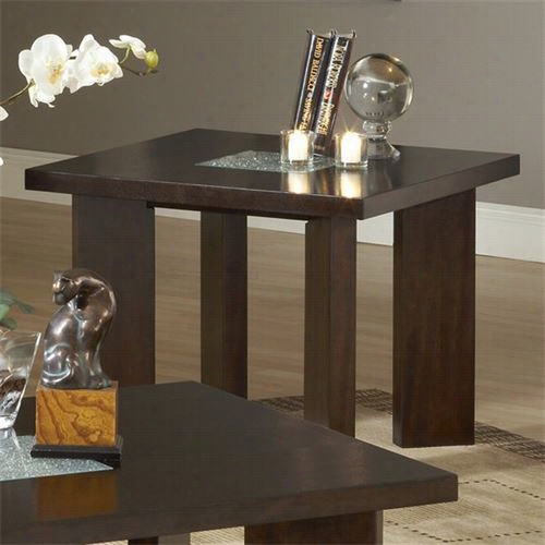 Steve Silver De150e Del Ano End Table In Espresso Cherry