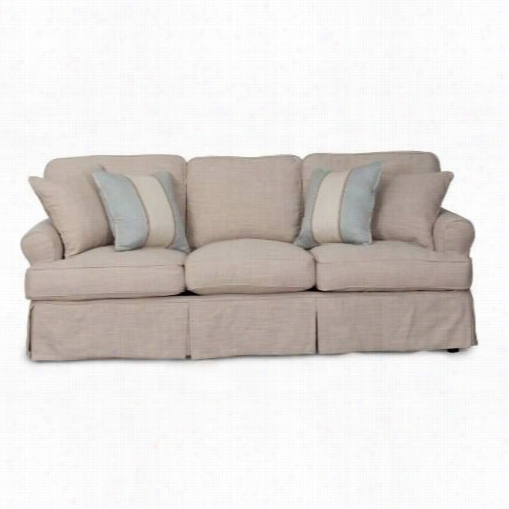 Sunnset Trading Su-117600-4 66082 Hor Izon 88"" Sofa In The Opinion Of Linen Slip Cower Set