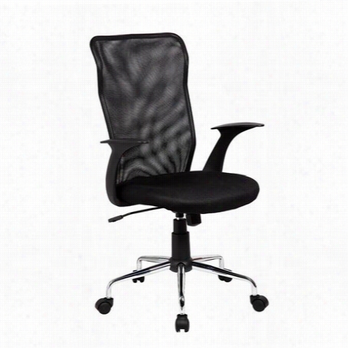 Techni Mobili Rta-4811-bk Medium Back Mesh Assistant Chair In Blaxk