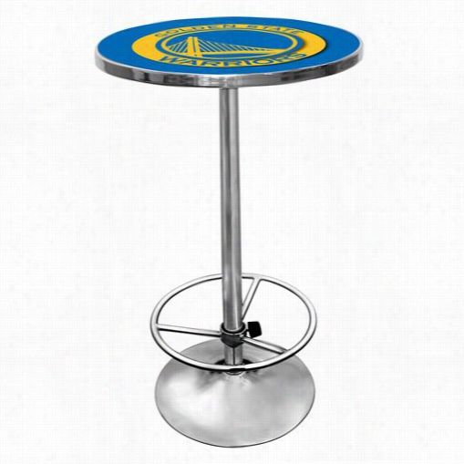 Trademmark Home Nba2000-gsw Golden State Warriors Nba Cheome Pub Table