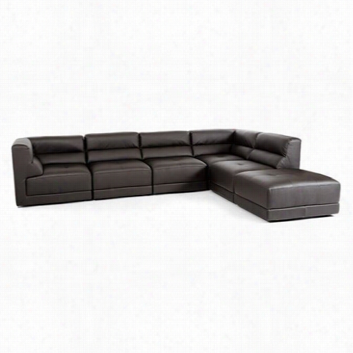 Vig Furniture Vgkk1798-brn Divani Casa Hazel E Co Leather Setional Sofa In Brown