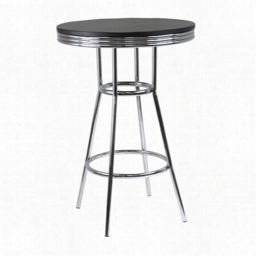 Wisnome 93030s Ummit 30"" Round Pub Table In Black/metal