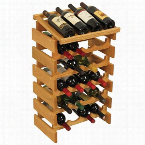 Wooden Mal1te Wrd45 Dakota 24 Bottle Wine Rack With Display Top