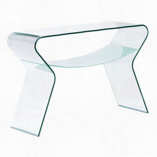 Zuo 404145 Yoga Console Table In Clear And Frosted