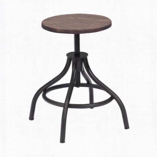 Zuo 98185 Plato Sstool In Rustic Wood