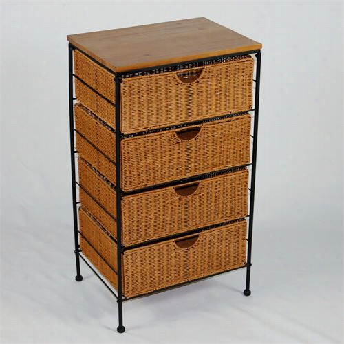 4d Concepts 263070 4 Drawer Wicker Stand