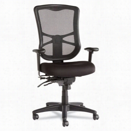 Alera Aleel41me10b Elusion Series Mesh  High-back Multifunction Chair In Black