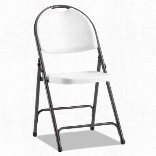 Alera Alefr9402 Molded Resin Folding Chair In White/black Anthracite - 4/carton