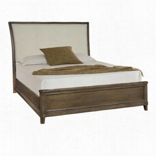 American Drew 488-304r Prak Studio Quee N Upholstered Sleigh Bed In Oak