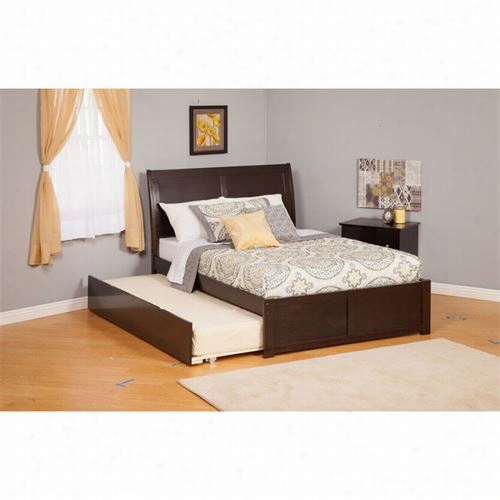 Atlantic Furn Iture Ar893201 Portlqnd Ful Lbed With Flat Panel  Footboard And Urban Trundle