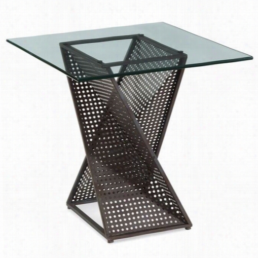 Bssett Mirror T2908-200b-tec Bolton Rectangle End Table In Weatheredd Steel