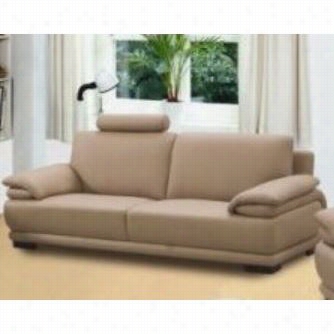 Beverly Hills Furniture Rhythm-sofa Rhythm Leather Matvh Sofa In Taupe