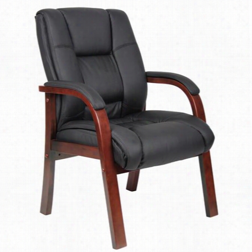 Boss Office Products B8999 Mid Back Wood Giest Chair