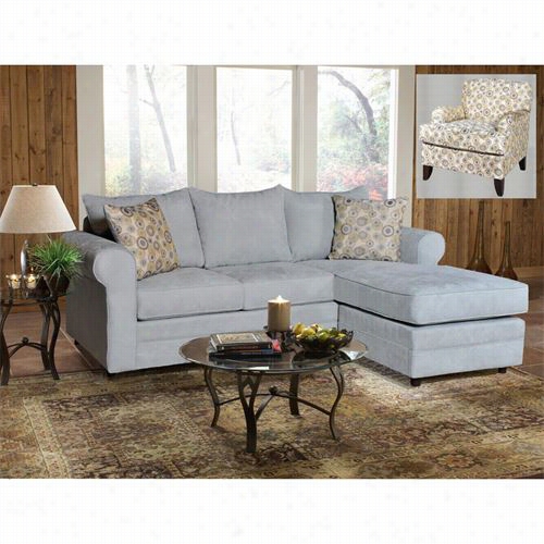 Chelsea Home Furniture 255400-40 Aanita Sofa Chaise In Blitz Capri/nightlife Spring Pillows