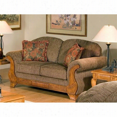 Chelsea Home Furniture 662036-l Aster Loveseat In Torrey Tomato With Jada Tomato Pillows
