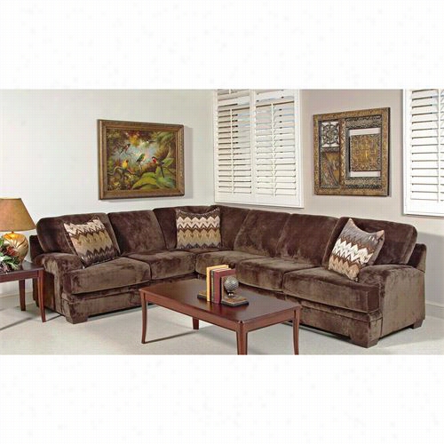 Chelsea Close Furniture 62190-sec Nina Sectional In Oly Mpian Chocolate With Padma Otter Pillows