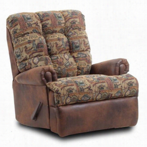 Chelsea Home Equipage 7538-cf Verona Ii Cabin Fever Handle Recliner In Cabin Fever/dodg Esaddle Mic Rofiber