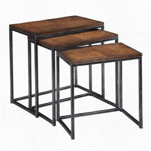 Co Ast To Coast 14028 Nesting Table In Brown Cherry Veneer Pattern