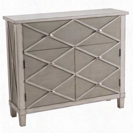 Coast To Coast 61696 One Drawer Two Door Cabinet In Jester Grey And Ivory