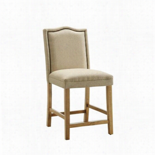 Coaster Furnniture 103919 Parkins Bar Stool In Coffee W1th Nailhead Trim