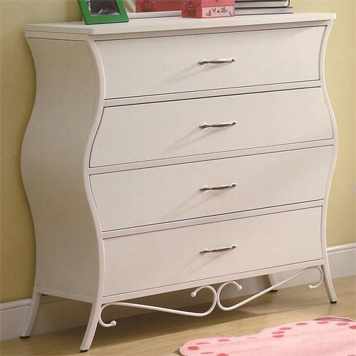 Coaster Furniture 400523 Bella Juvenility 4 Drawers Dresder In White