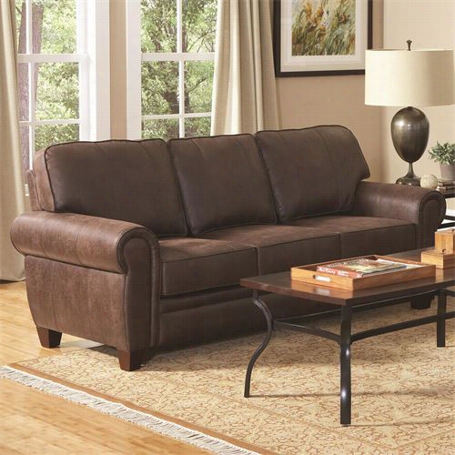 Coaster Funiture 504201 Bentley Elegant And Rustic Amily Room Sofa In Brown