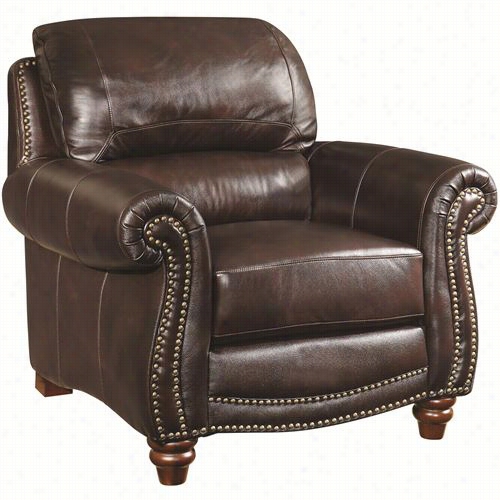 Coaster Furniture 504693 Lockhart Burgundy Bbrown Leather Chair