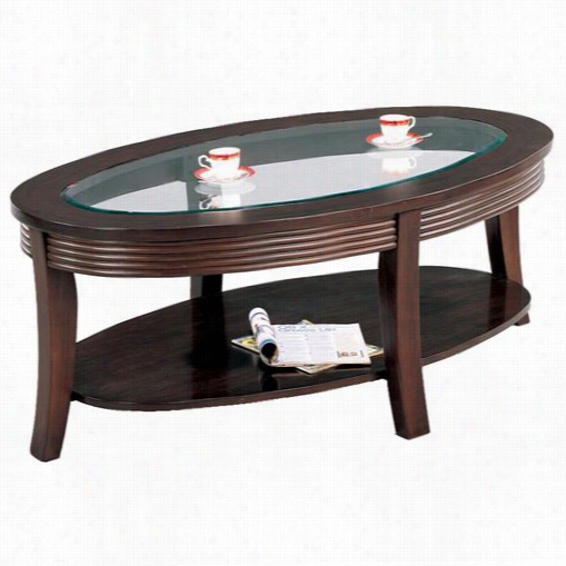 Coaster Furniture 5525 Simpson Coffeee  Table With Glas Top