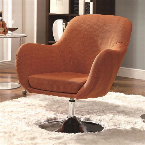 Coaster Furniture 902148 Retro Swivel Chairin Orange