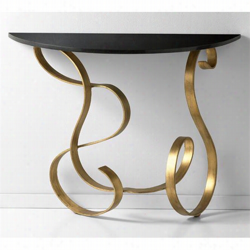 Cyan Design 03077 Ribbon Side Table In Black And Gold