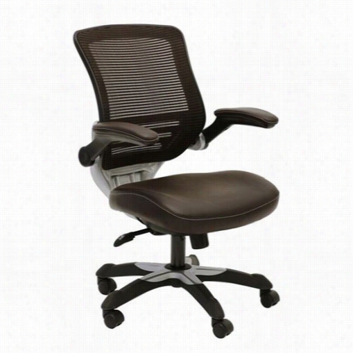 East End Imports Eei-595-brn Edge Office Chair With Brown Leathereette Seat