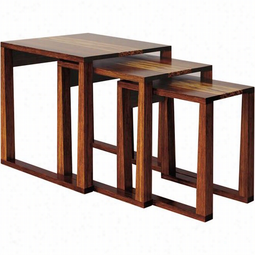 Greenington Gt0604e Magnolia Nesting Table In Exotic - Set Of 3