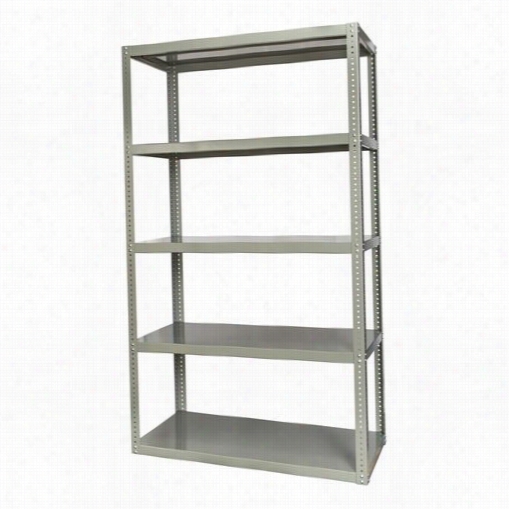 Hallowell Hcs361884-5hg 36""w X 18""d X 84""h 5 Shelves Stand Alone Un It Open Style High Capacity Reifnorced Bolted Shelv Ing In Gray