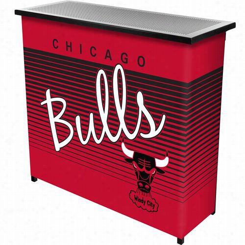 Harrdwood Classics Nba Nb8000hc-cb Chicago Bulls Portable Bar With Case