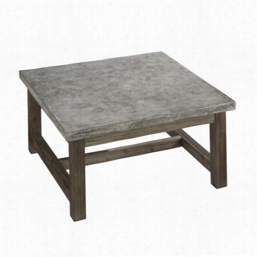 Home Styles 5133-21 Concrete Chic Square Coffee Table In Broan / Gray