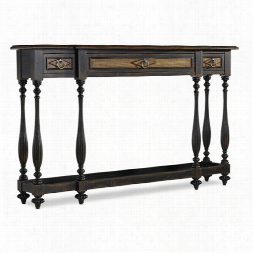 Hooker Appendages 3005-85004 Sanctuary Three Drawer Thni Console Index In Ebony/drift