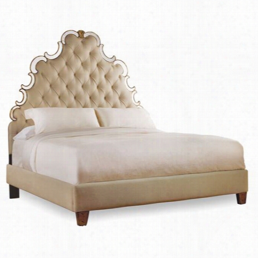 Hookr Furnituure 3016-90850 Sanctuary Queen  Tufted Bed In Beige