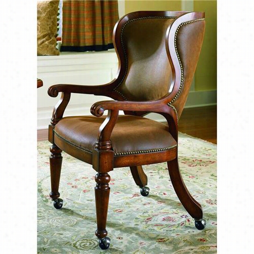 Hooker Furniture 366-75-500 Waverly Place Tall Back Castered Game Chair In Brown