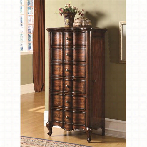 Hooker Furniture 500-50757 Frehch Jewwelry Armoire In Medium Wood