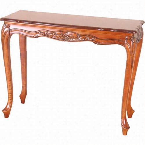 International Caravan 3829 Carved Wood Console Table