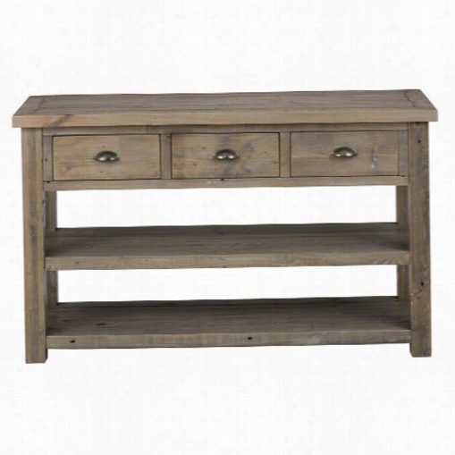 Jofran 940-4 Slater Mill Ipne Sofa Table With 3 Drawers And 2 Shelves